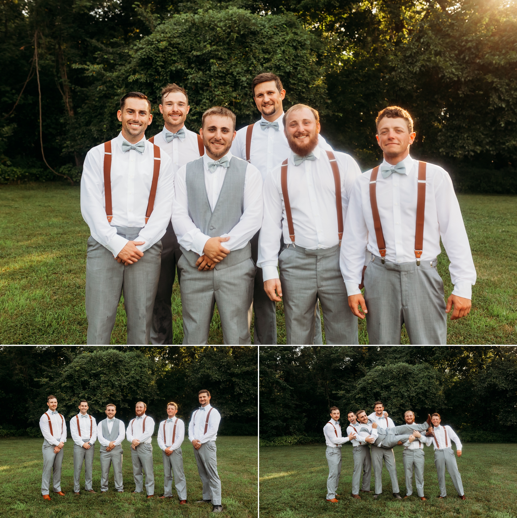 backyard wedding photography bates city missouri bride and groom brittany jewell photography wedding party group shot