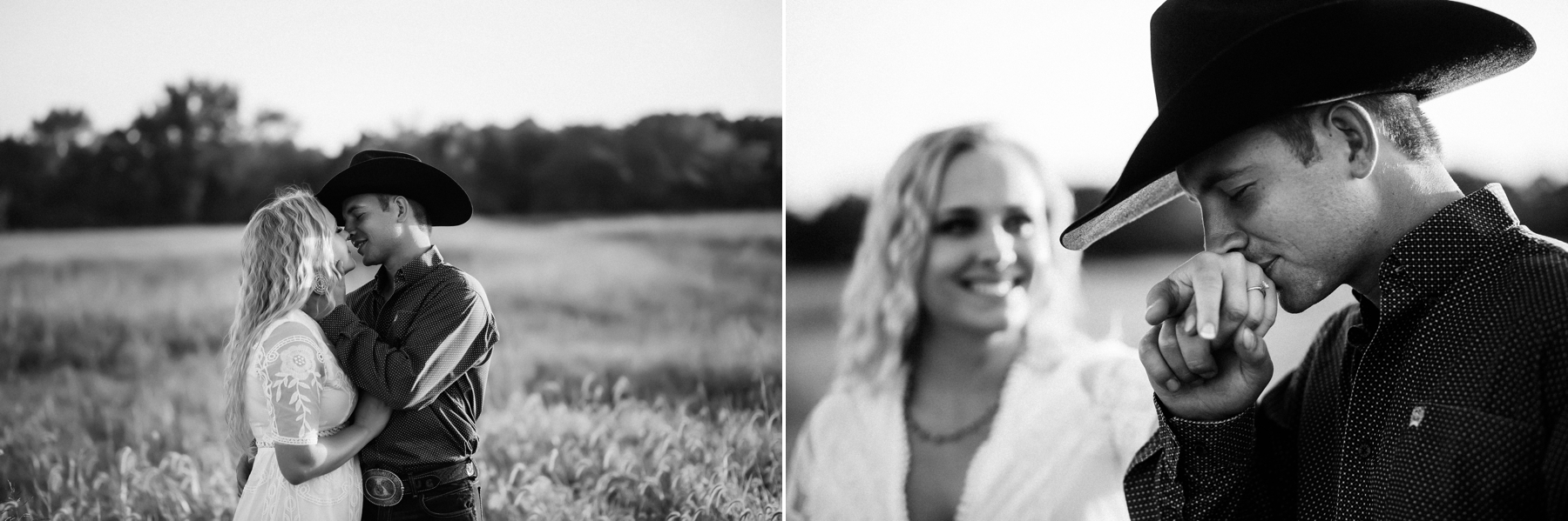 Hannah & Justin Engagement Session Outdoor Nature Country Brittany Jewell Photography golden hour vibes