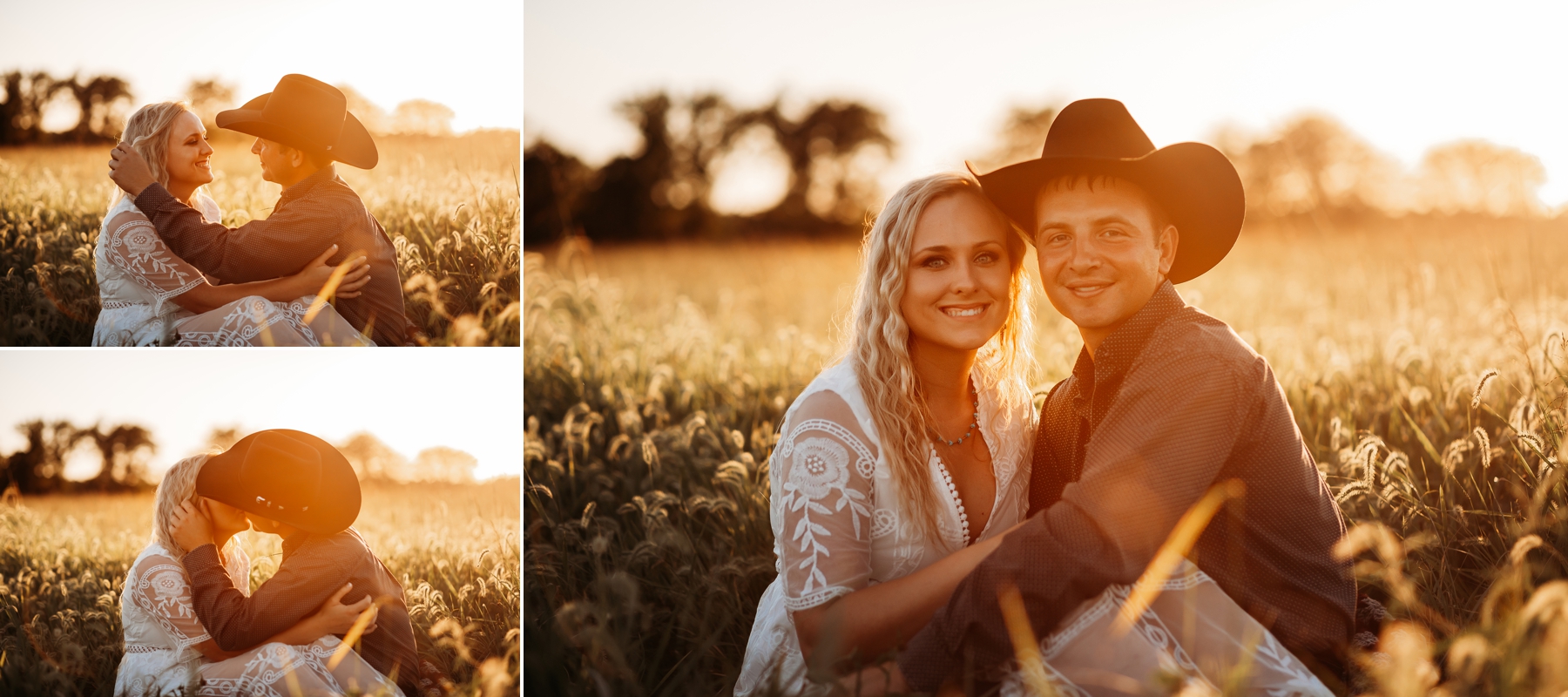 Hannah & Justin Engagement Session Outdoor Nature Country Brittany Jewell Photography golden hour vibes