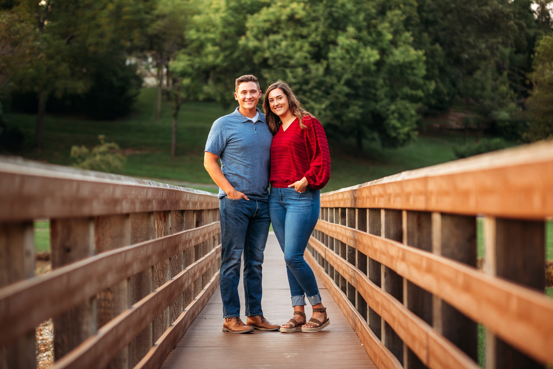 Morgen and Michael Engagement Session Brittany Jewell Photography Outdoor Session Nature Goldenhour Vibes Pertle Springs Lions Lake Warrensburg Missouri