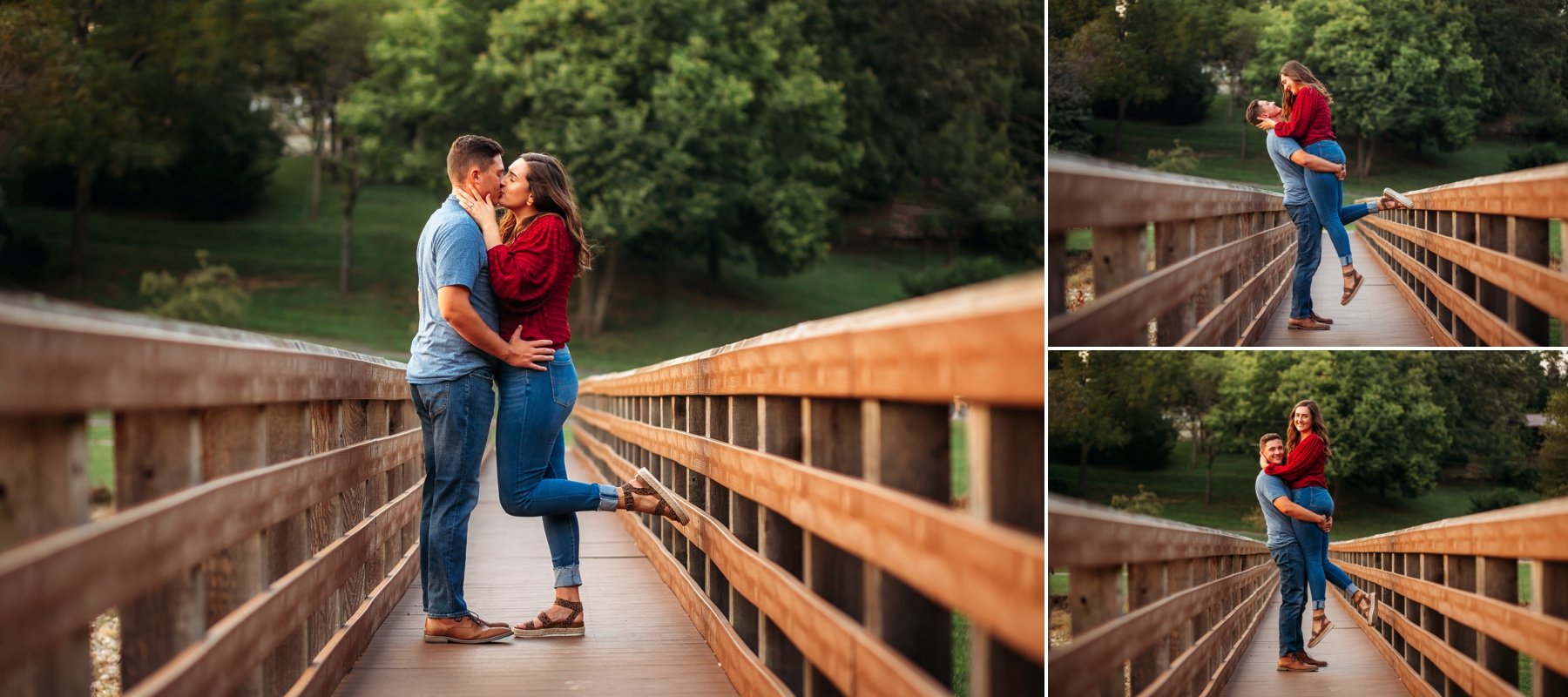 Morgen and Michael Engagement Session Brittany Jewell Photography Outdoor Session Nature Goldenhour Vibes Pertle Springs Lions Lake Warrensburg Missouri