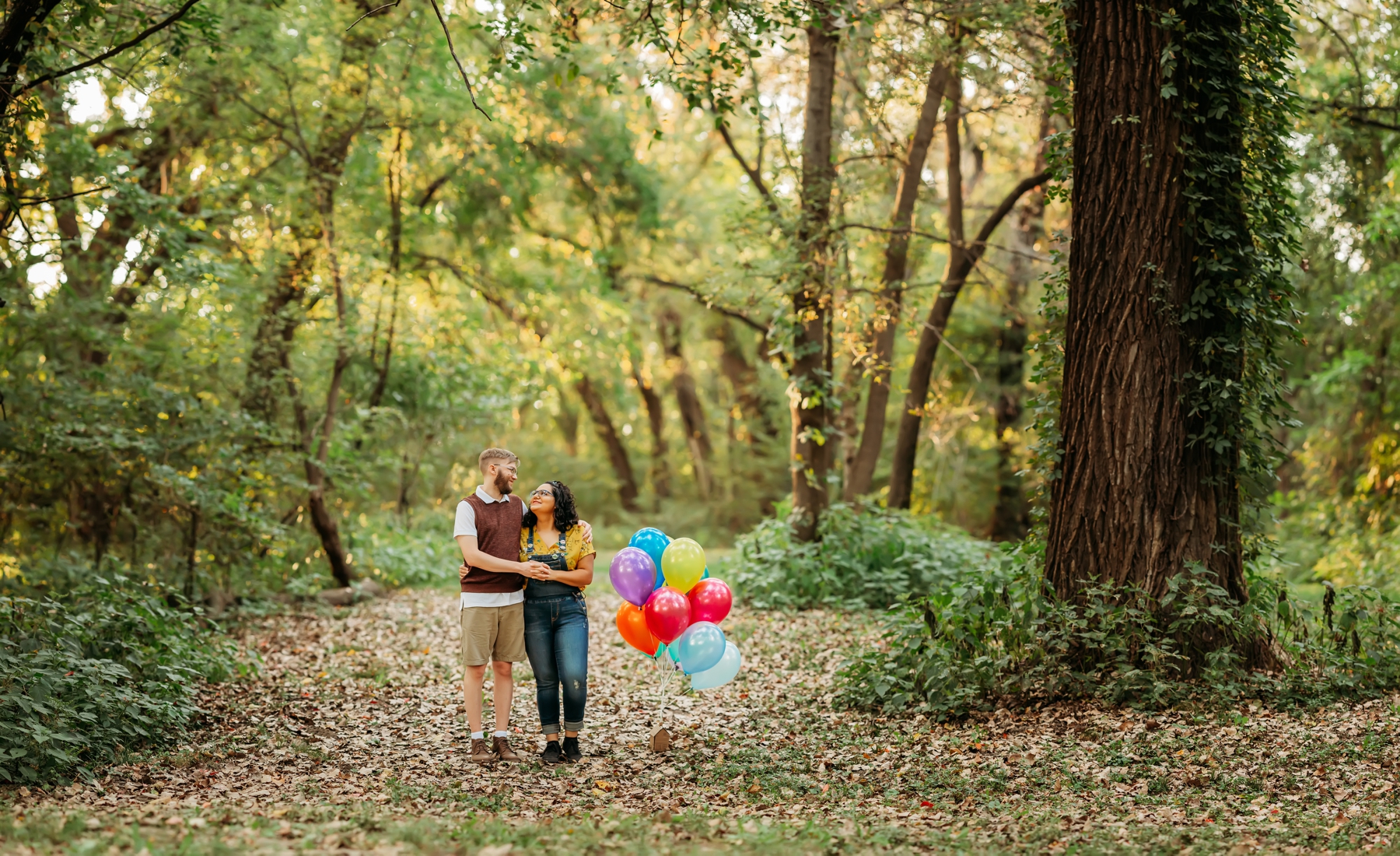 Georgie and Jason disney pixar up themed session balloons brittany jewell phtoography engagement session carl and ellie