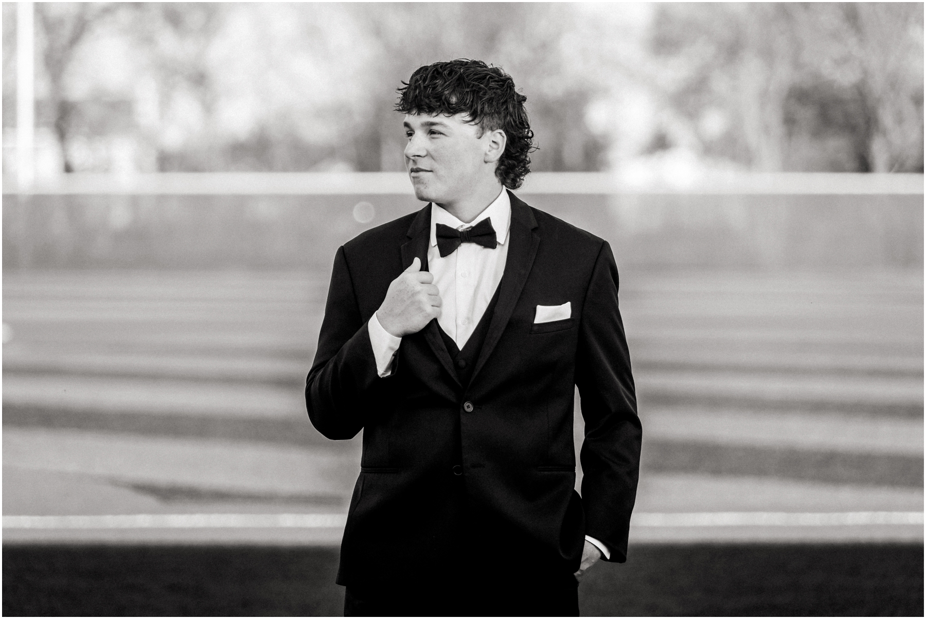 Warrensburg senior portraits of Ryan, featuring a blend of natural and sports settings with creative lighting effects, captured at Pertle Springs and WHS Baseball Field.